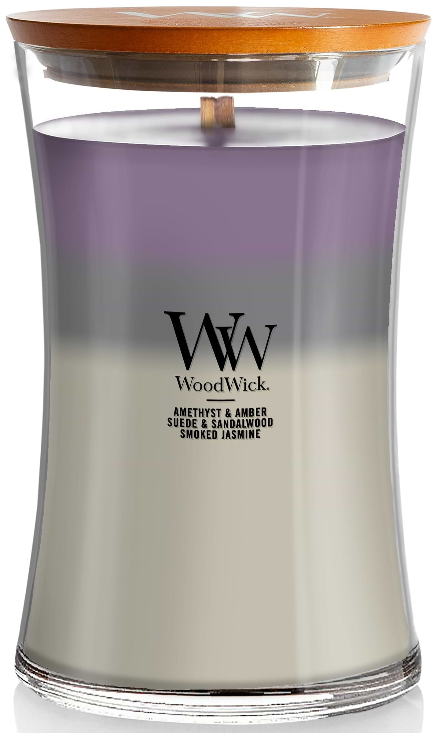 Свічка скло Woodwick Large Trilogy Amethyst Sky (Аметистове небо) 609г (1707526E) - Фото 1