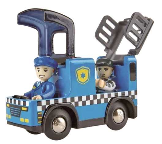 Наземная спецтехника Hape Полицейский автомобиль с фигурками (E3738)