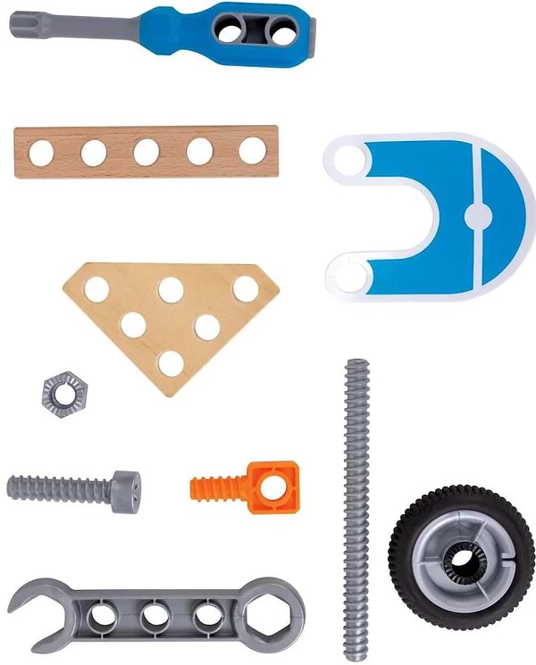 Фото - Дерев'яний конструктор Hape Мотоцикл 34 деталі (E3037)