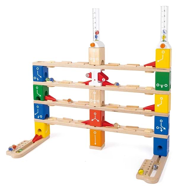 Фото - Дерев'яний конструктор Hape Quadrilla Програмування основи 130 ел. (E6028)