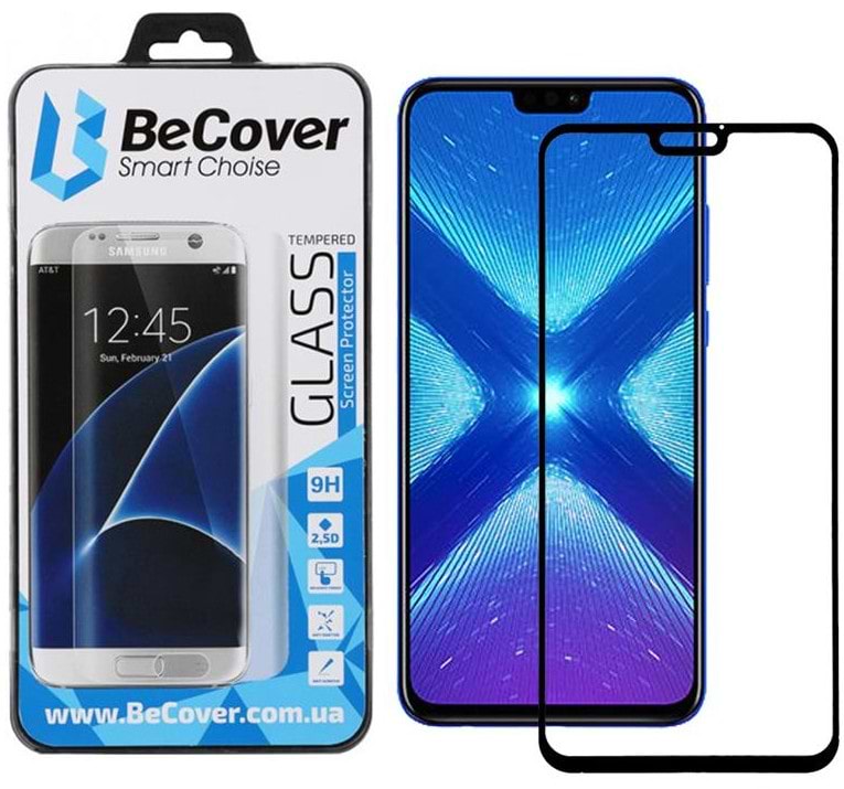 Захисне скло для смартфону BeCover for Huawei Honor 8X Black (703163)