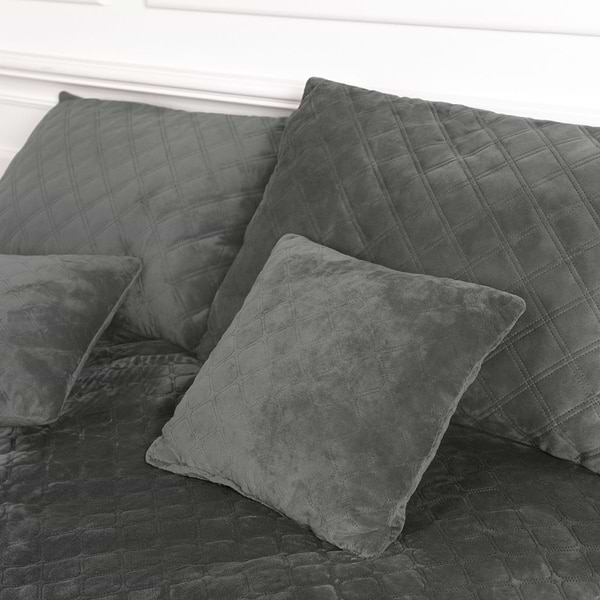 Фото - Покрывало полуторное ТЕП Velour 150x210 см Серый/Ромб круглый (4-00515_2239)