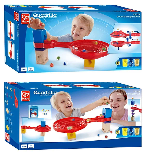 Фото - Пластиковый конструктор Hape Quadrilla Двухсторонняя спираль (E6026)