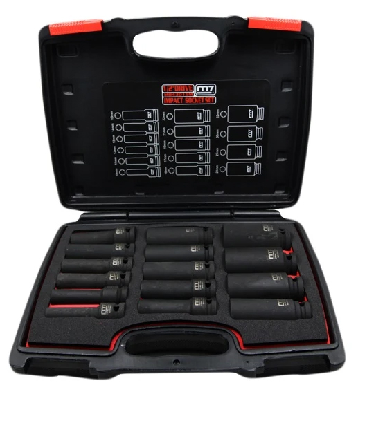 Набор торцевых головок Mighty Seven 1/2" 10-32мм п15 шт. (MB43015M)
