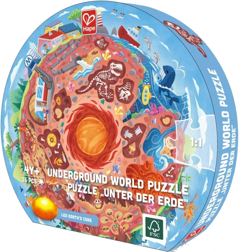 Пазли (3-4 роки) Hape Підземний світ 36 ел. (E1637)