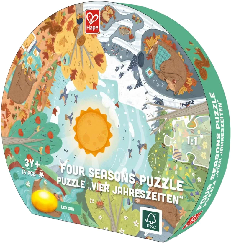 Пазли (3-4 роки) Hape Чотири сезони 16 ел. (E1636)
