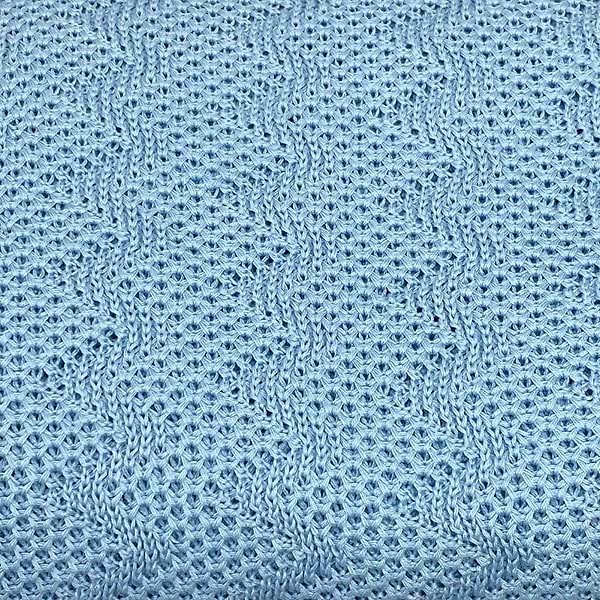 Фото - Плед полуторний Прованс Діно зигзаг Блакитний 130х170 см (022437)