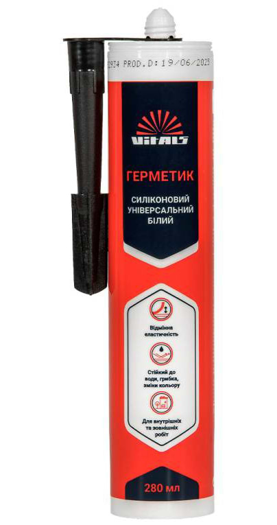 Герметик VITALS білий 280 мл Fix (224437)