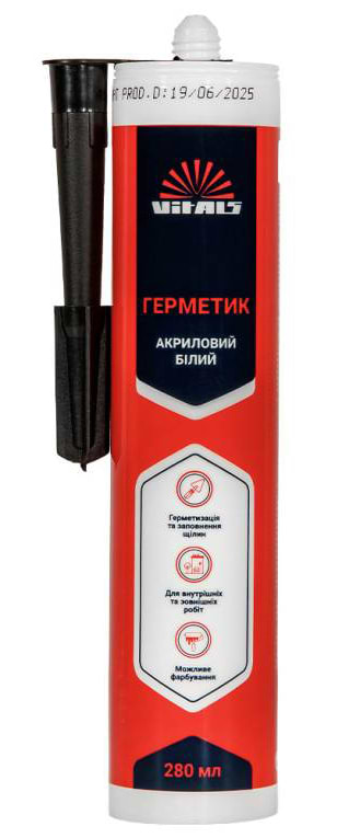 Герметик VITALS білий 280 мл Fix (224441)