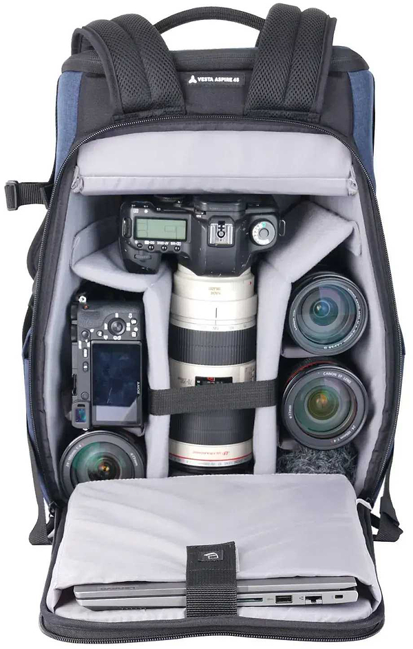 Фото - Рюкзак для фотокамери зі змінним об'єктивом Vanguard Vesta Aspire 45 Navy (Vesta Aspire 45 NV)