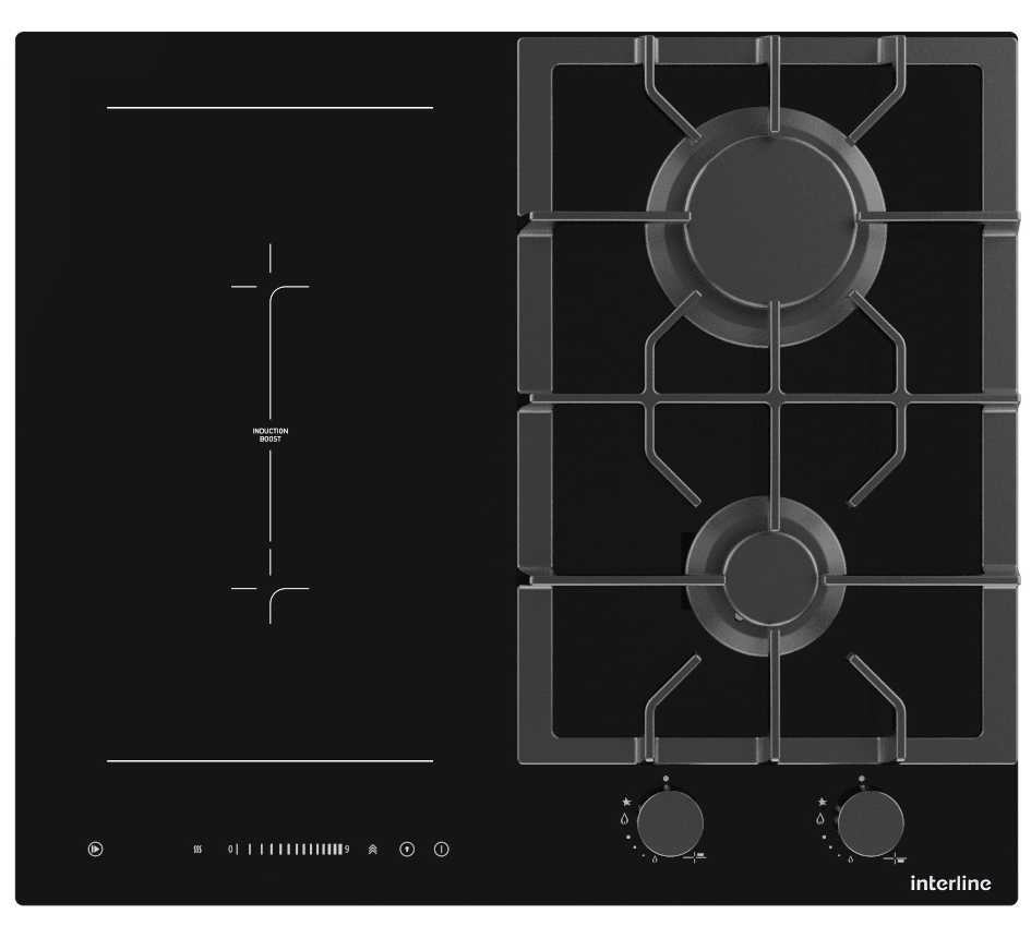 Варильна поверхня газова Interline HCV 560 KGF BA Nano Matte - Фото 1
