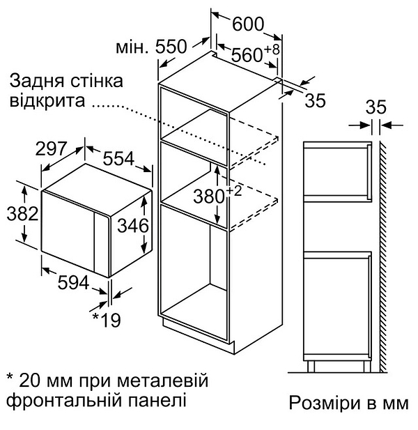 Фото - Микроволновая печь (СВЧ) встраиваемая Bosch BFL524MH2
