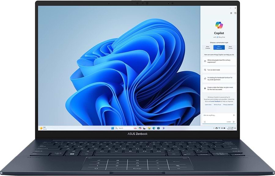 Ноутбук Asus Zenbook 14 UX3405CA-QL290 Ponder Blue - Фото 1