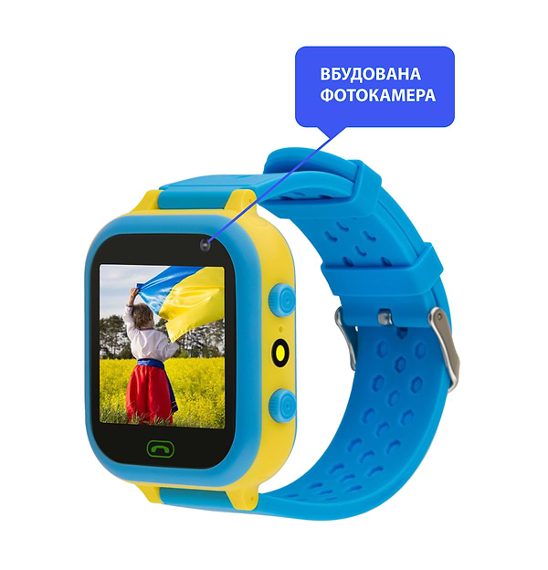 Фото - Уценка - Детские часы AmiGo GO009 GLORY Camera+LED WIFI Blue-Yellow
