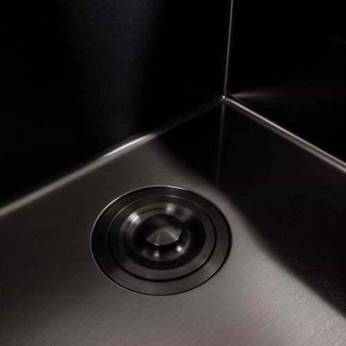 Фото - Мойка кухонная VALESO 45x45 Handmade PVD черная (сифон круглый 3,0/0,8)