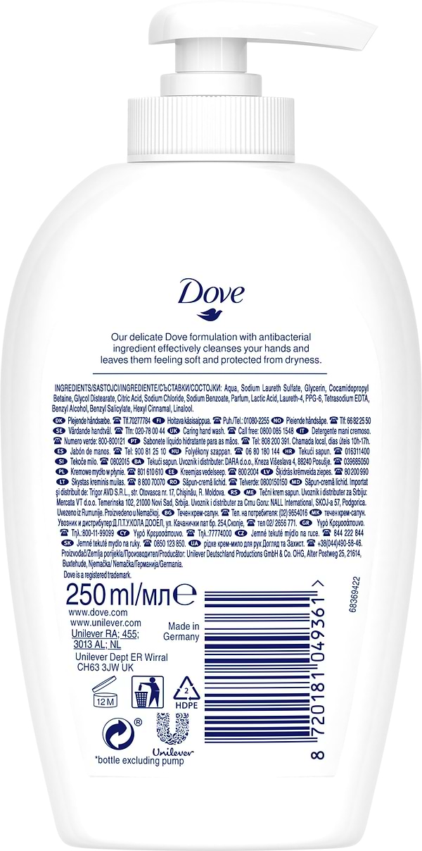 Фото - Жидкое мыло для рук DOVE Крем Защита и уход 250мл