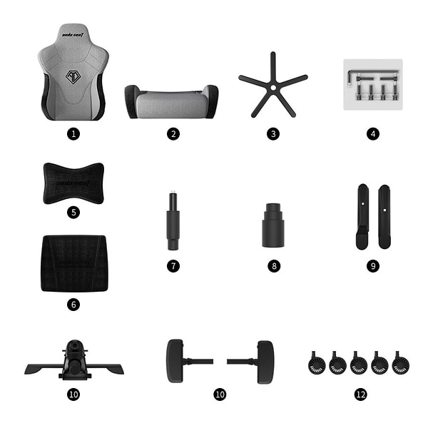 Фото - Кресло для геймеров Anda Seat T-Pro 2 Grey/Black Size XL (AD12XLLA-01-GB-F)