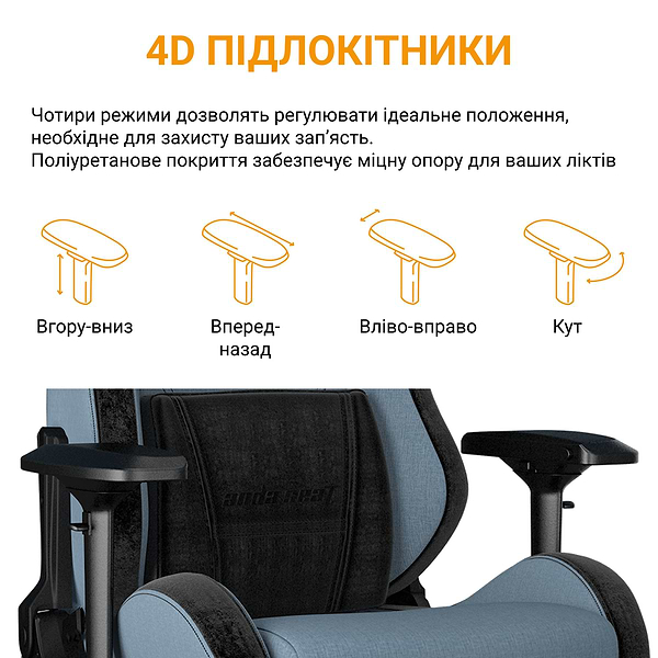 Фото - Кресло для геймеров Anda Seat T-Pro 2 Grey/Black Size XL (AD12XLLA-01-GB-F)