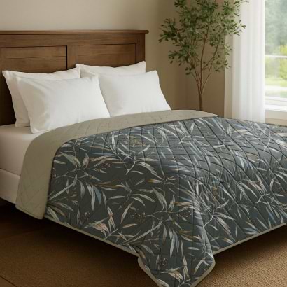 Фото - Покривало односпальне Zastelli OLIVA on dark/Green 160х210см Різнокольоровий (22681)