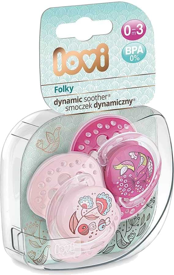 Фото - Симетрична пустушка Lovi Folky силиконовая, 2 шт. (22/841girl)