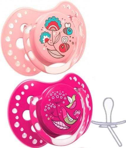 Фото - Симетрична пустушка Lovi Folky силиконовая, 2 шт. (22/841girl)