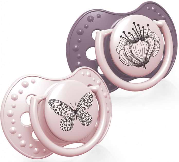 Симетрична пустушка Lovi Botanic Botanic для дівчинки силіконова, 2 шт. (22/870girl) - Фото 1
