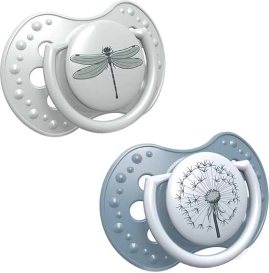 Симетрична пустушка Lovi Botanic Botanic для хлопчика силіконова 18 + міс., 2 шт. (22/875boy) - Фото 1