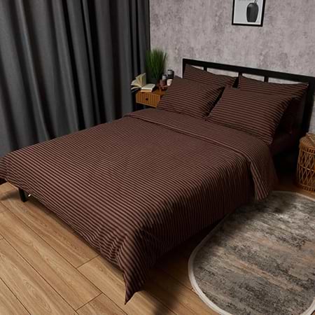 Комплект постельного белья Moon&Star Бязь Gold Люкс Espresso Lines 200х220 нав. 70х70 см 2 шт. (MS-890000251)