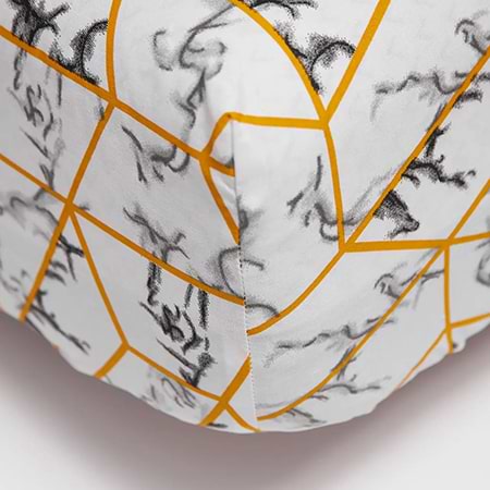 Простирадло полуторне Moon&Star Modern Marble Бязь Gold Люкс 140х200х20 см (MS-850001250)