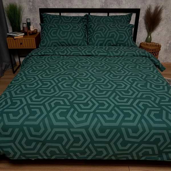 Фото - Комплект постільної білизни Moon&Star Бязь Gold Люкс Emerald Maze 200х220 нав. 50х70 см 2 шт. (MS-890000235)