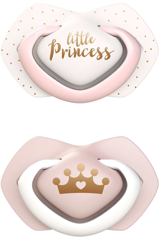 Фото - Симметричная пустышка Canpol babies 0-6 мес ROYAL BABY 2 шт. - розовая (22/650_pin)