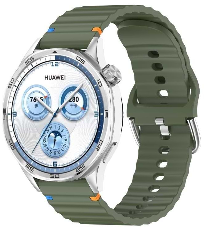 Ремінець для смарт-годинника BeCover Ribbed Tape (22mm) for Samsung Galaxy Watch (46mm) / Watch 3 (45mm) / Gear S3 Classic / Gear S3 Frontier Khaki (714275)