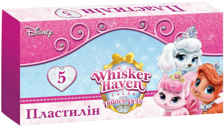 Пластилин классический Мицар Серия Palace Pets 5 цветов укр. (267094)