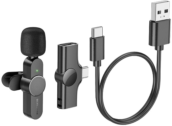 Фото - Микрофон для смартфона BOROFONE BFK12 Type-C Black (6941991106392)