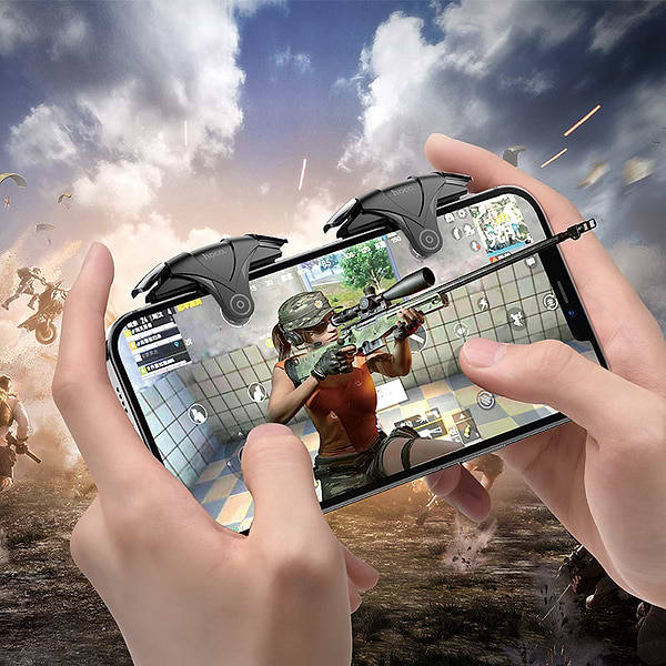 Фото - Геймпад HOCO GM5 Wolf mobile game buttons Black Metal Gray (6931474751492)