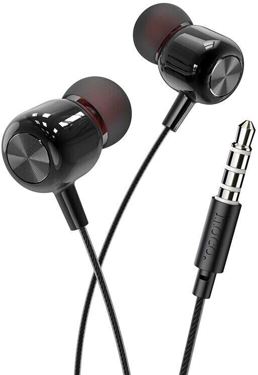 Фото - Навушники вкладиші дротові HOCO M87 String Gloomy Black (6931474752772)