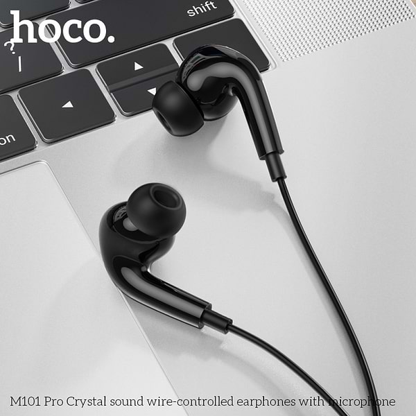 Фото - Наушники вкладыши проводные HOCO M101 Pro Crystal sound Black (6931474782373)