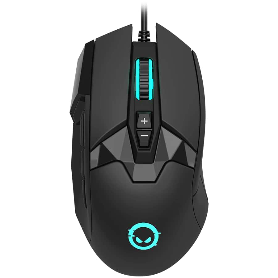 Мышь проводная игровая Lorgar Stricter 579 RGB LCD Wired USB Black (LRG-GMS579) - Фото 1