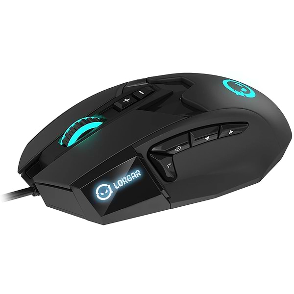 Фото - Миша дротова ігрова Lorgar Stricter 579 RGB LCD Wired USB Black (LRG-GMS579)