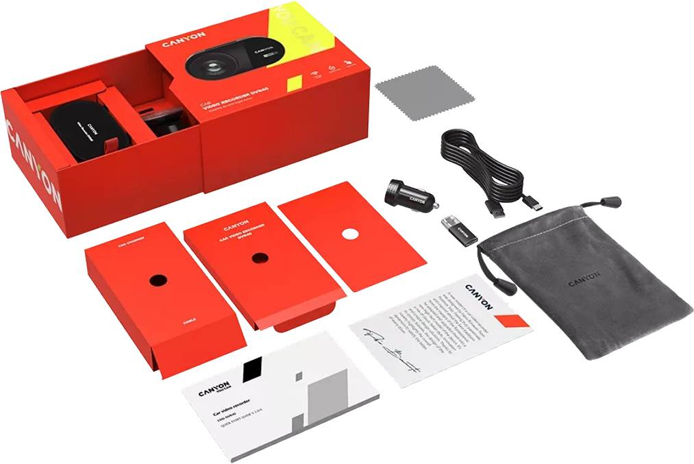 Фото - Видеорегистратор Canyon DVR40 UltraHD 4K 2160p Wi-Fi Black (CND-DVR40)