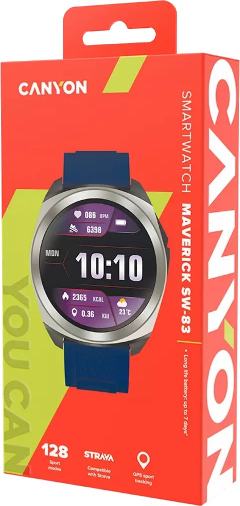 Фото - Смарт-часы Canyon Maveric SW-83 GPS Silver (CNS-SW83SS)
