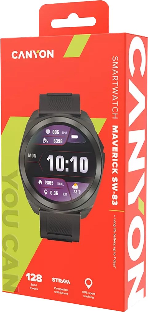 Фото - Смарт-часы Canyon Maveric SW-83 GPS Black (CNS-SW83BB)