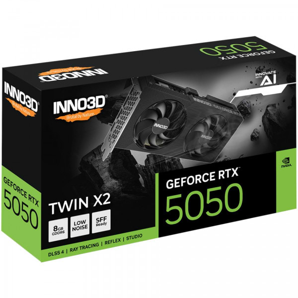 Фото - Видеокарта Inno3D GeForce RTX 5050 TWIN X2 8GB GDDR6 128bit (N50502-08D6-174071N)