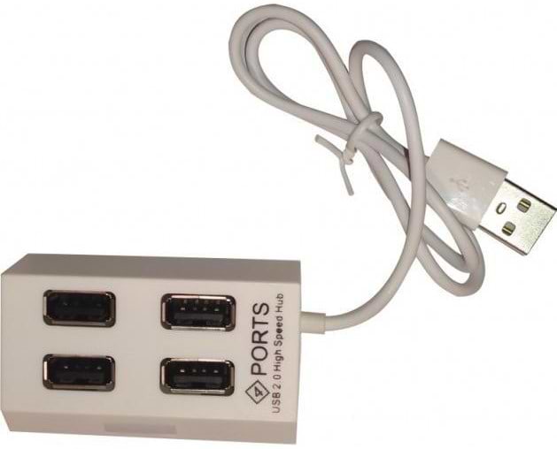 Хаб USB Atcom TD4004 4хUSB2.0 White (AT10724)