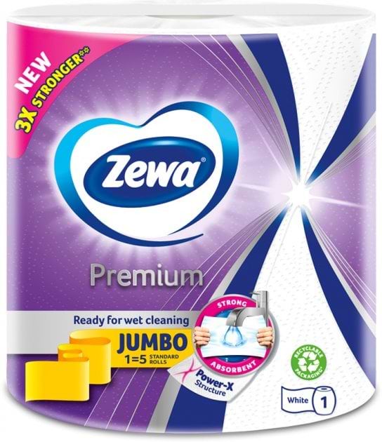 Полотенца бумажные Zewa Premium Jumbo (7322541192017)
