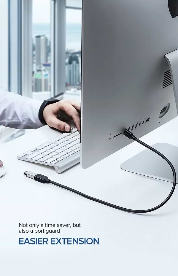 Фото - Кабель USB type A - USB type A UGREEN US129 USB 3.0 Extension Male 1.5m Black (30126)