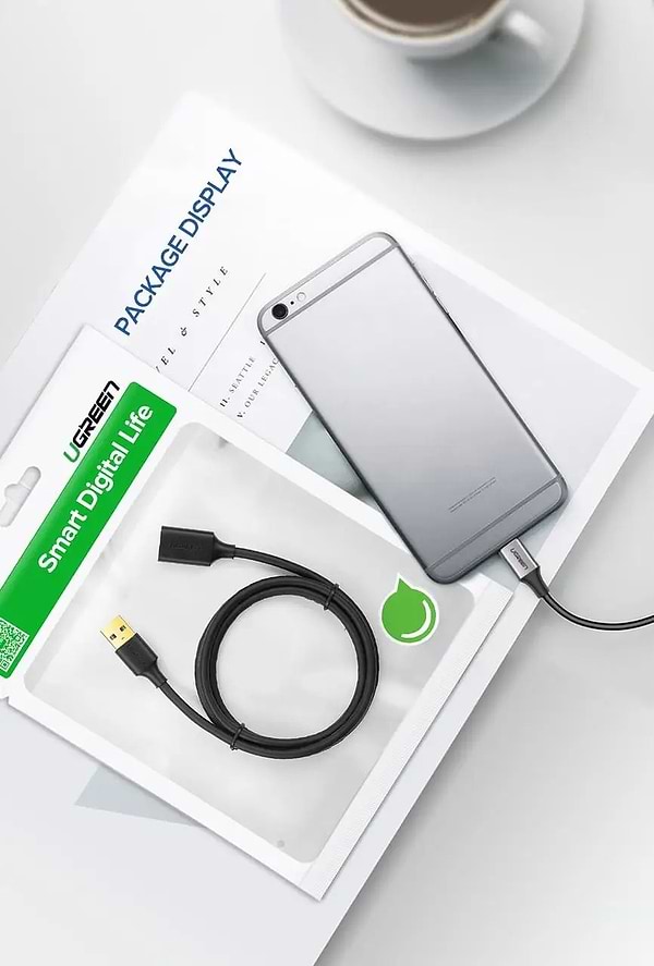 Фото - Кабель USB type A - USB type A UGREEN US129 USB 3.0 Extension Male 1.5m Black (30126)