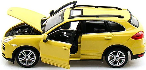 Фото - Колекційна машинка 1:24 Bburago Porsche Cayenne Turbo (асорті білий, жовтий, 1:24) (18-21056)