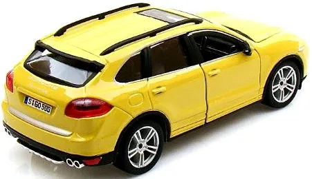 Фото - Колекційна машинка 1:24 Bburago Porsche Cayenne Turbo (асорті білий, жовтий, 1:24) (18-21056)