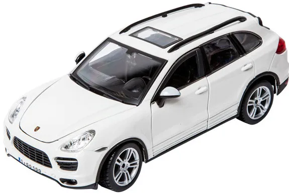 Фото - Колекційна машинка 1:24 Bburago Porsche Cayenne Turbo (асорті білий, жовтий, 1:24) (18-21056)